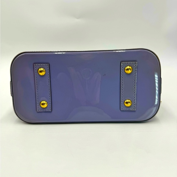 Auth Louis Vuitton Small Purple Lilas Vernis Monogram Alma BB Crossbody Bag - Picture 4 of 16